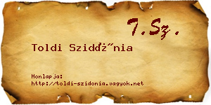 Toldi Szidónia névjegykártya
